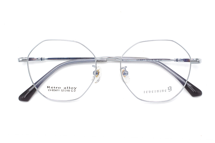 Montures optiques en m&eacute;tal - Argent