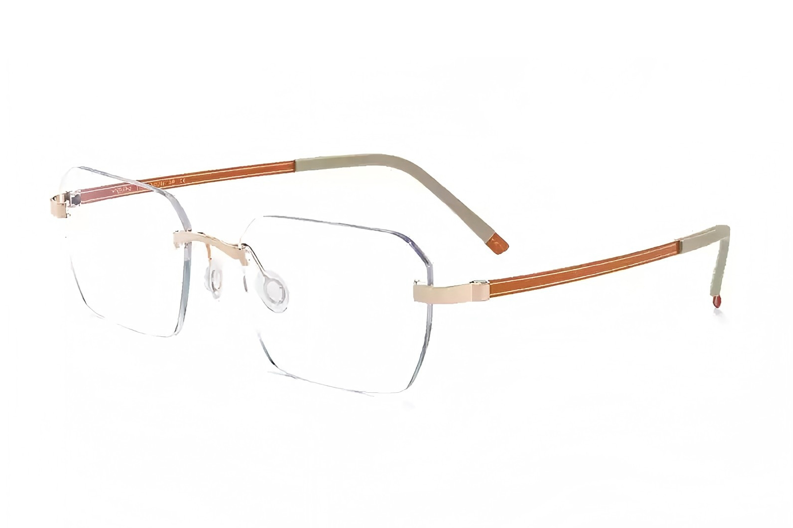 Lunettes sans monture bicolores