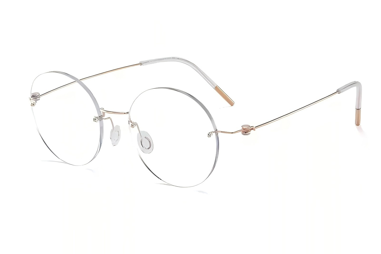 Lunettes rondes r&eacute;tro sans monture