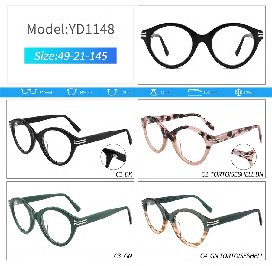 montures de lunettes tendance pour femmes YD1148