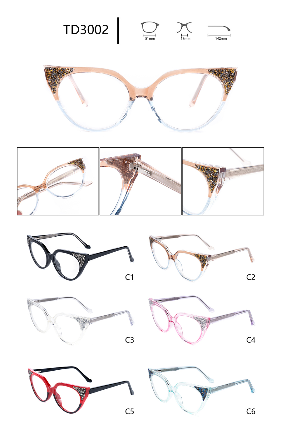 montures de lunettes de qualit&eacute; TD3002