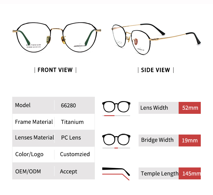 Montures optiques en titane_detials