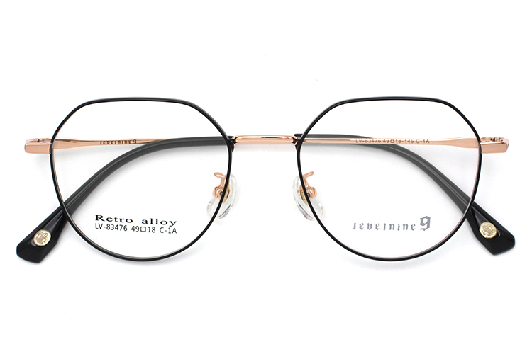 Monture de lunettes en m&eacute;tal - Noir⩔