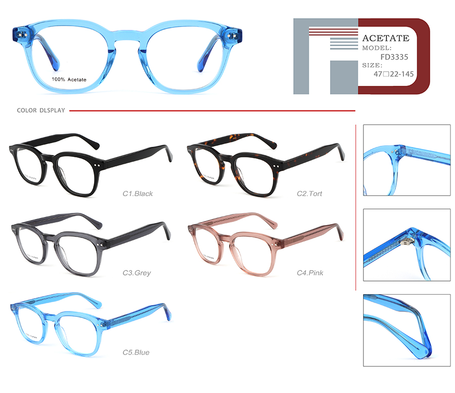 montures de lunettes bleu aqua FD3335 -25