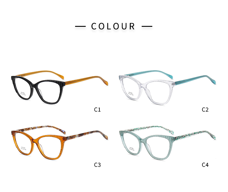 Lunettes &agrave; monture transparente œil de chat - Couleur 