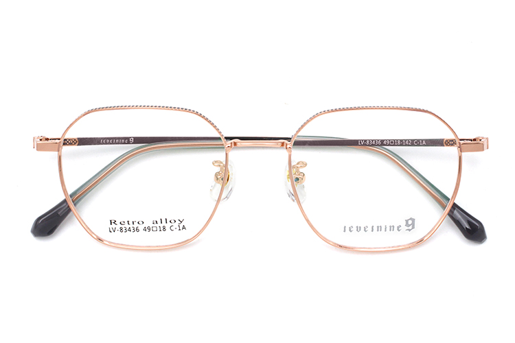 Grandes montures optiques - Or et noir