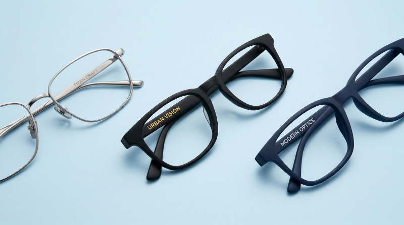 Logo personnalis&eacute; sur les montures de lunettes en gros