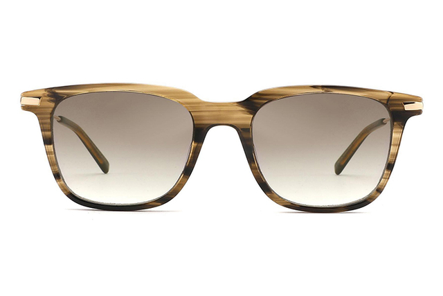 Lunettes de soleil carrées en acétate et métal