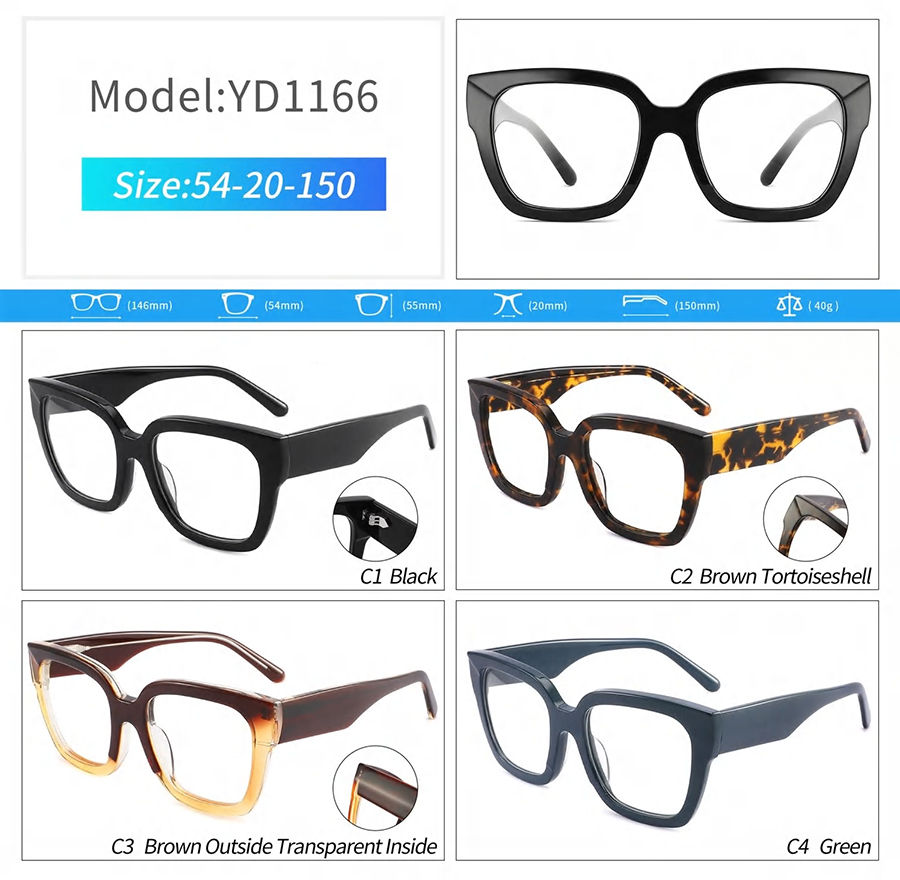 nouvelles montures de lunettes pour hommes YD1166
