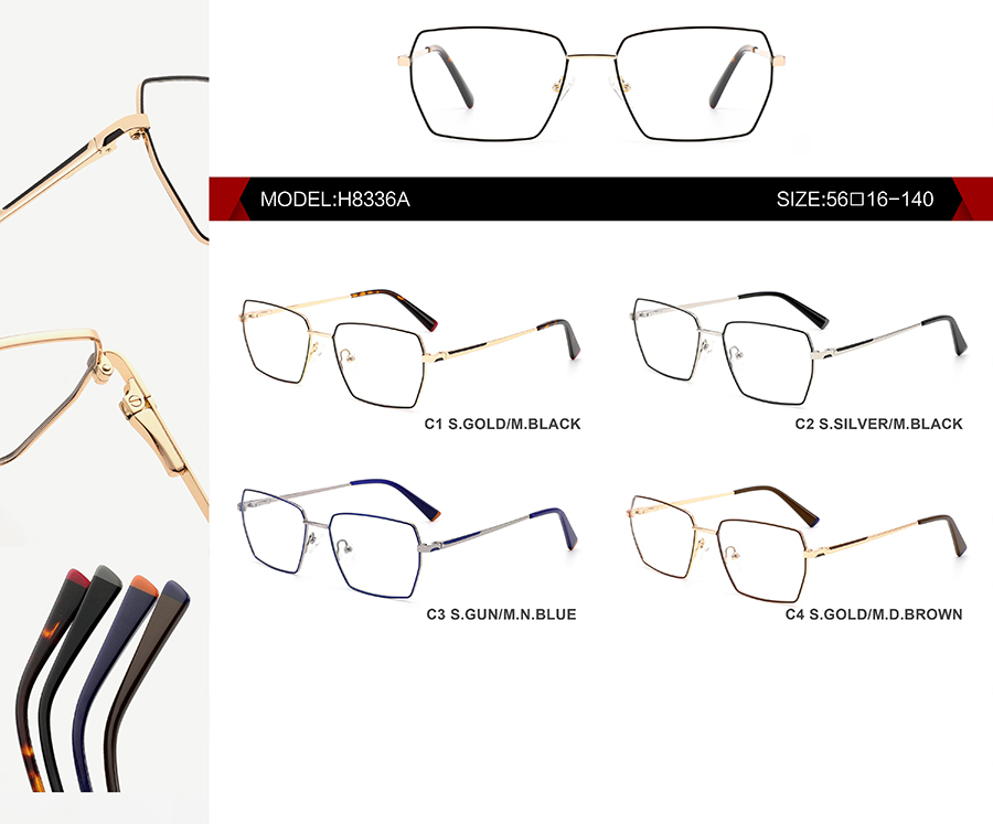 grandes montures de lunettes H8336A