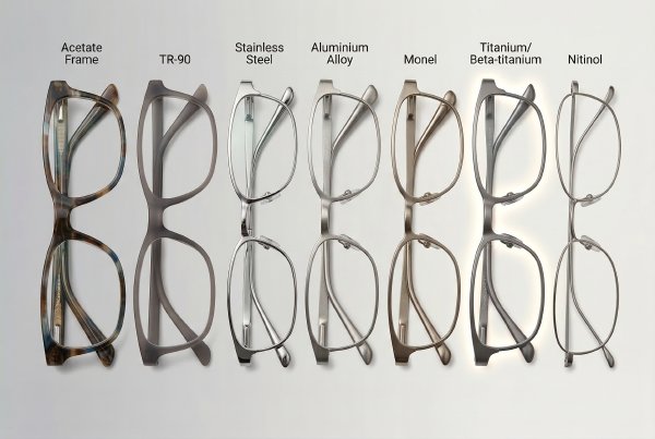 Composition mat&eacute;rielle des montures de lunettes