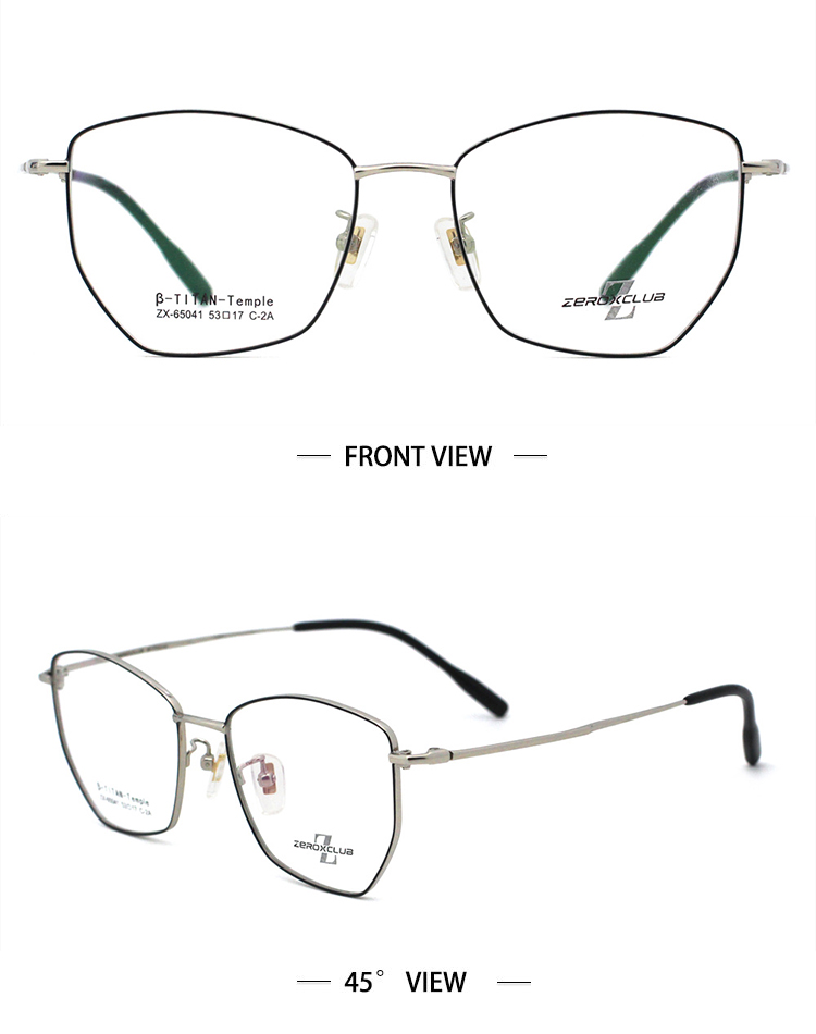 montures de lunettes personnalis&eacute;es_ argent noir 