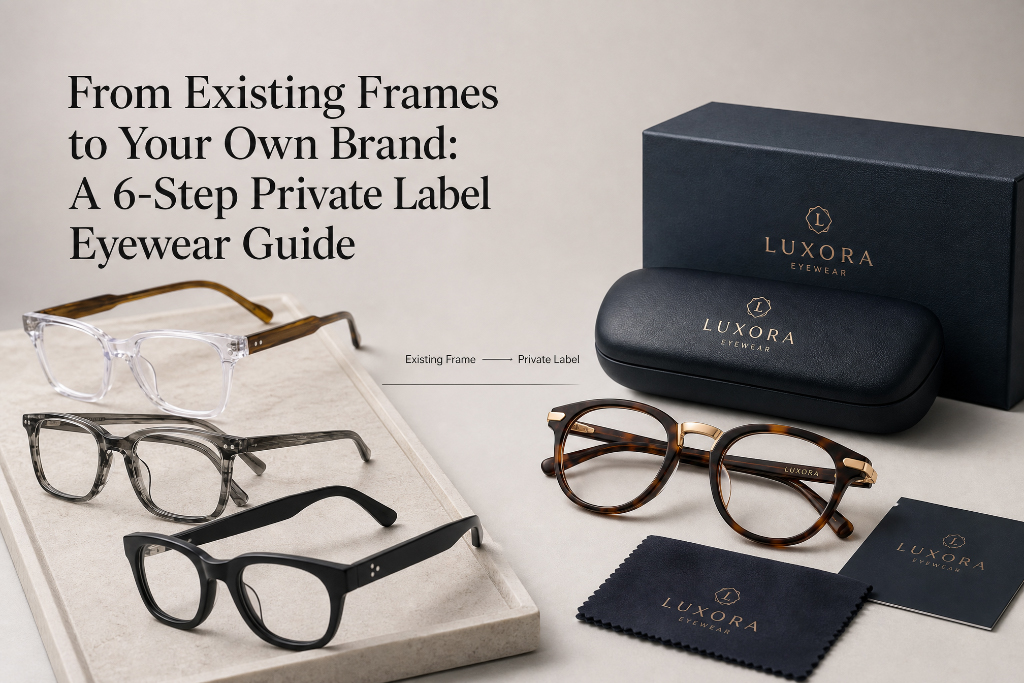 Des montures existantes à votre propre marque : un guide des lunettes de marque privée en 6 étapes
