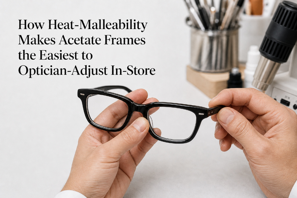 Comment la malléabilité thermique fait des montures en acétate les plus faciles à ajuster en magasin par l'opticien